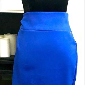 Cobalt blue stretch Pencil Skirt